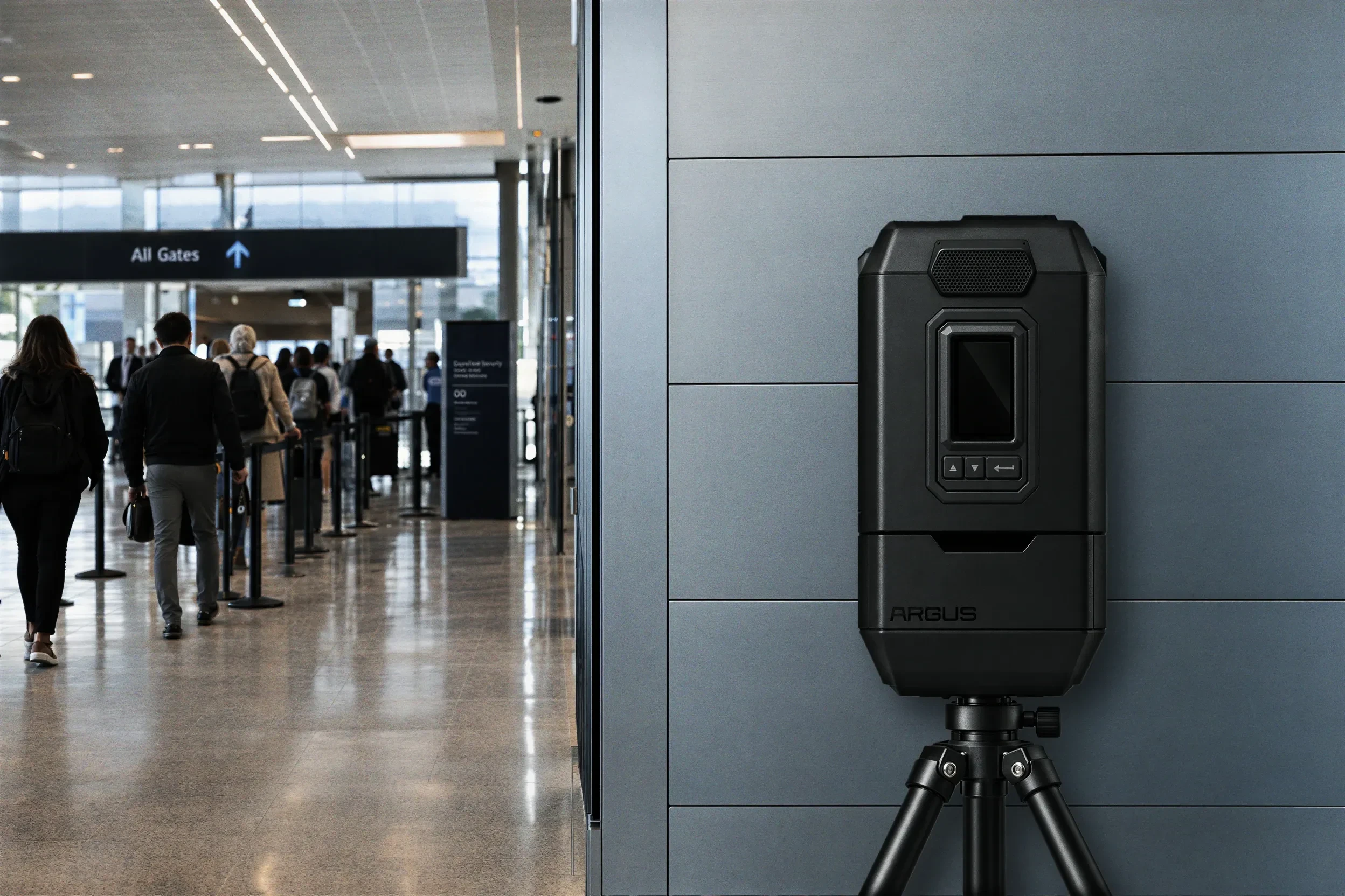 ARGUS device at an airport checkpoint